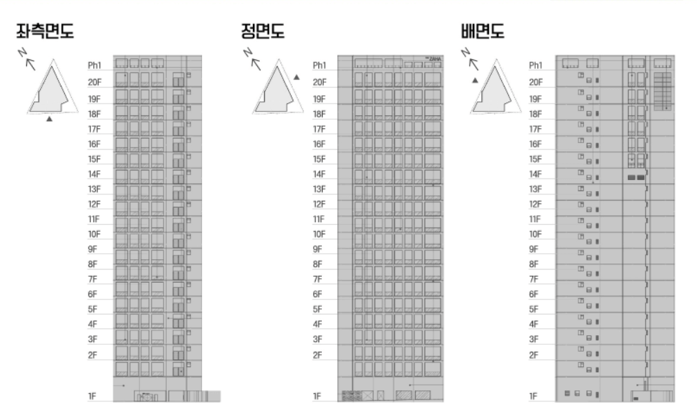 여의도 더 자하 단지정보 단면도